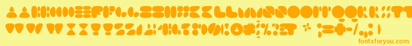 N17sm Font – Orange Fonts on Yellow Background