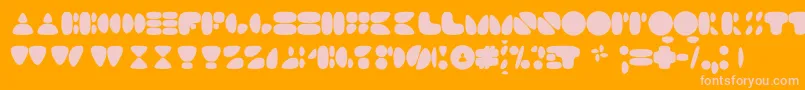 N17sm Font – Pink Fonts on Orange Background