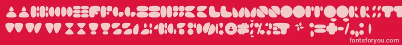 N17sm Font – Pink Fonts on Red Background