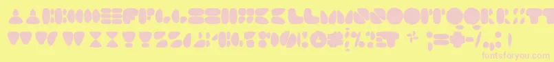 N17sm Font – Pink Fonts on Yellow Background