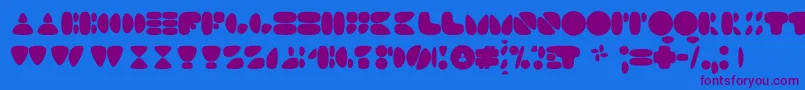 N17sm Font – Purple Fonts on Blue Background