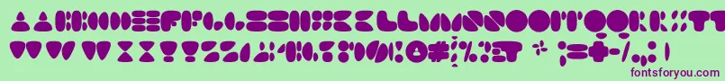 N17sm Font – Purple Fonts on Green Background