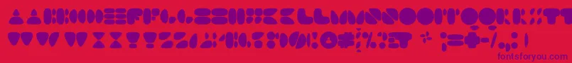 N17sm Font – Purple Fonts on Red Background