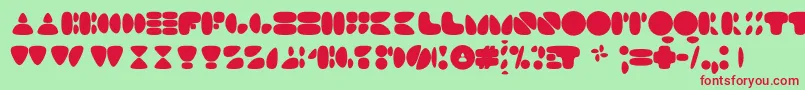 N17sm Font – Red Fonts on Green Background