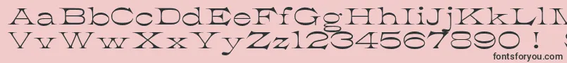 K22AthenianWide Font – Black Fonts on Pink Background