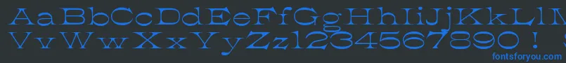K22AthenianWide Font – Blue Fonts on Black Background