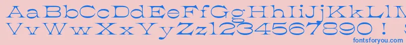 K22AthenianWide Font – Blue Fonts on Pink Background