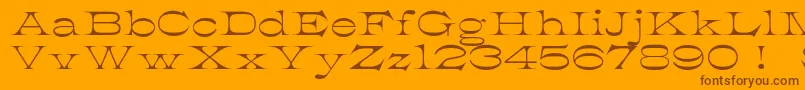 K22AthenianWide Font – Brown Fonts on Orange Background