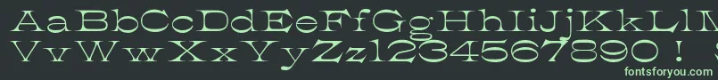 K22AthenianWide Font – Green Fonts on Black Background