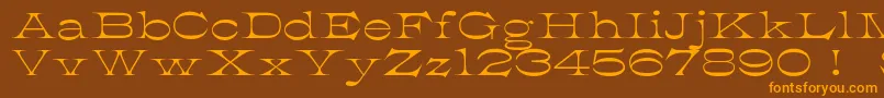 K22AthenianWide-fontti – oranssit fontit ruskealla taustalla
