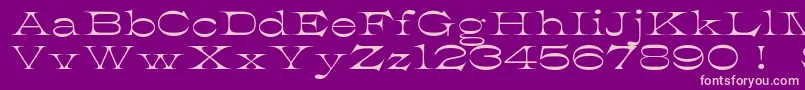 K22AthenianWide Font – Pink Fonts on Purple Background