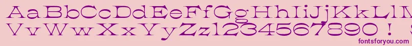 K22AthenianWide Font – Purple Fonts on Pink Background