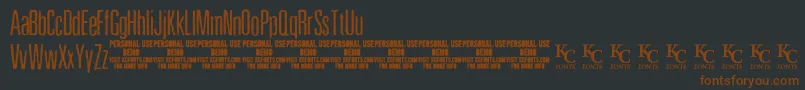 PewterdemoKcfonts-fontti – ruskeat fontit mustalla taustalla