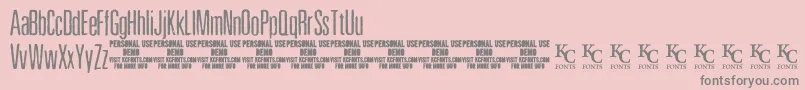PewterdemoKcfonts Font – Gray Fonts on Pink Background