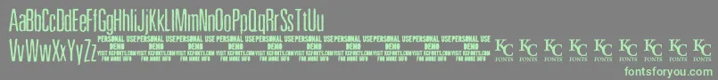 PewterdemoKcfonts Font – Green Fonts on Gray Background