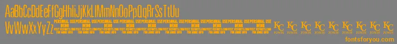 PewterdemoKcfonts Font – Orange Fonts on Gray Background