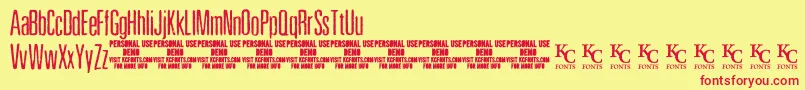fuente PewterdemoKcfonts – Fuentes Rojas Sobre Fondo Amarillo