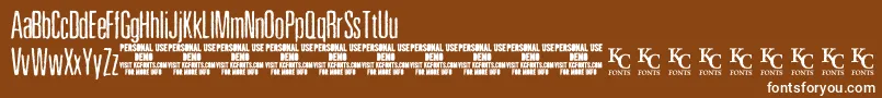 fuente PewterdemoKcfonts – Fuentes Blancas Sobre Fondo Marrón