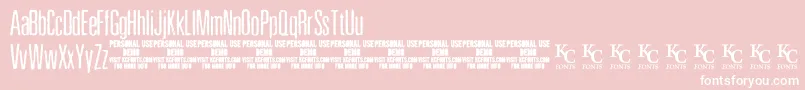 PewterdemoKcfonts Font – White Fonts on Pink Background
