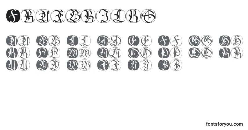 A fonte Fraxbricks – alfabeto, números, caracteres especiais