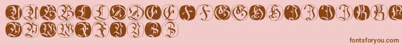 Fraxbricks Font – Brown Fonts on Pink Background