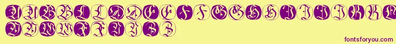 Fraxbricks Font – Purple Fonts on Yellow Background