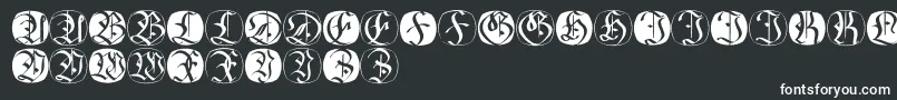 Fraxbricks-fontti – valkoiset fontit mustalla taustalla