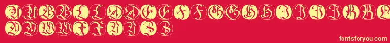 Fraxbricks Font – Yellow Fonts on Red Background
