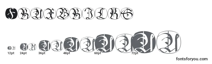 Fraxbricks Font Sizes