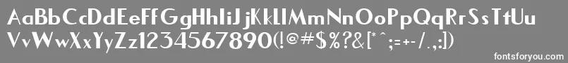 フォントElegantRegular – 灰色の背景に白い文字