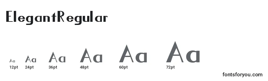 Размеры шрифта ElegantRegular