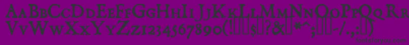 DominicanSmallCaps Font – Black Fonts on Purple Background