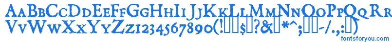 DominicanSmallCaps Font – Blue Fonts on White Background