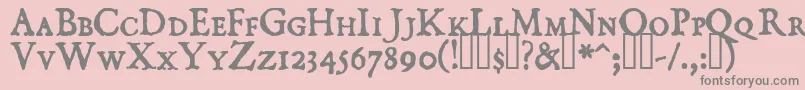 DominicanSmallCaps Font – Gray Fonts on Pink Background