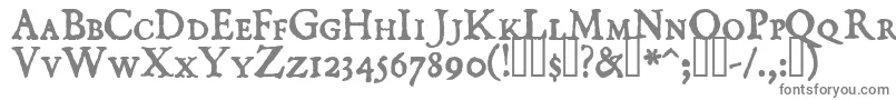 DominicanSmallCaps-fontti – harmaat kirjasimet valkoisella taustalla