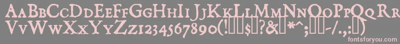DominicanSmallCaps Font – Pink Fonts on Gray Background