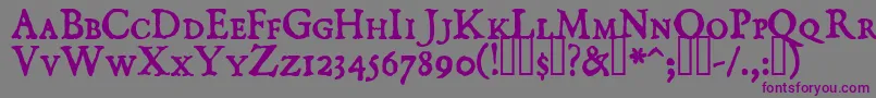 DominicanSmallCaps Font – Purple Fonts on Gray Background