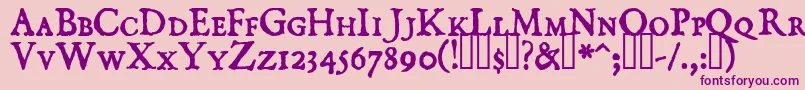 DominicanSmallCaps Font – Purple Fonts on Pink Background