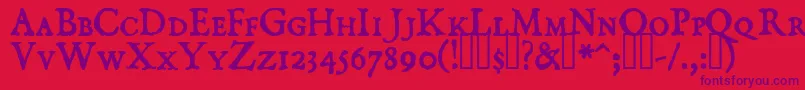fuente DominicanSmallCaps – Fuentes Moradas Sobre Fondo Rojo