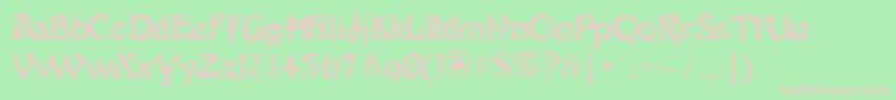 Fantaisieartistique Font – Pink Fonts on Green Background