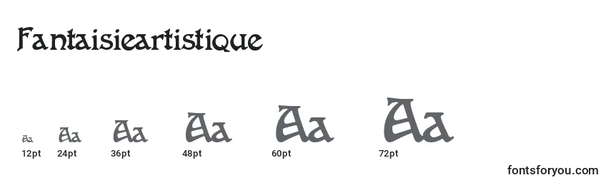 Размеры шрифта Fantaisieartistique (85886)