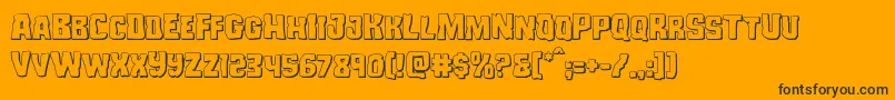 Monsterhunter3D Font – Black Fonts on Orange Background