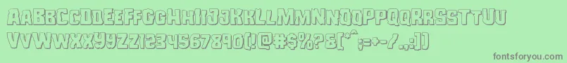 Monsterhunter3D Font – Gray Fonts on Green Background
