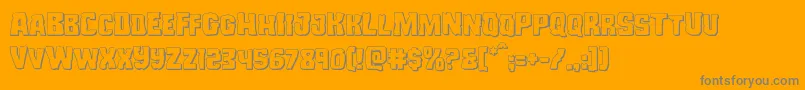 Monsterhunter3D Font – Gray Fonts on Orange Background