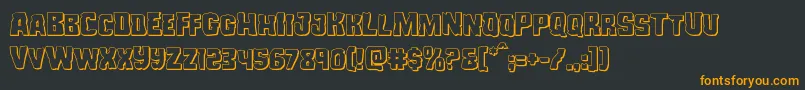 フォントMonsterhunter3D – 黒い背景にオレンジの文字