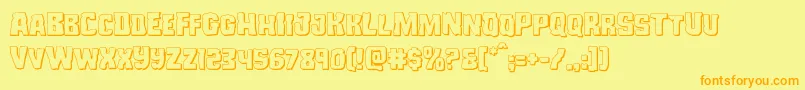 Monsterhunter3D Font – Orange Fonts on Yellow Background