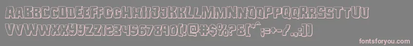 Monsterhunter3D Font – Pink Fonts on Gray Background