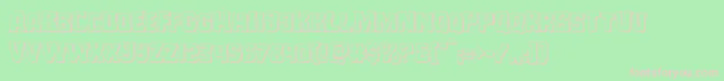 Monsterhunter3D-Schriftart – Rosa Schriften auf grünem Hintergrund