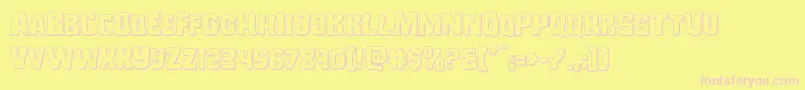 Monsterhunter3D Font – Pink Fonts on Yellow Background