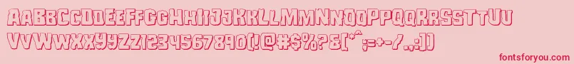 Monsterhunter3D Font – Red Fonts on Pink Background